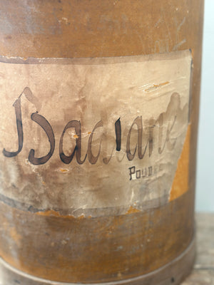 Vintage French "poudre" cylindrical powder box