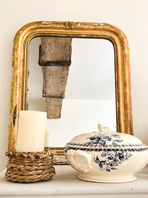 Vintage gilt mirror Louis Philippe shape