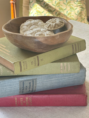 Vintage wooden trinket bowl