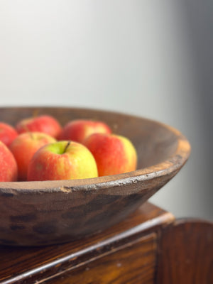 Rustic Parat Wooden Fruit Bowl