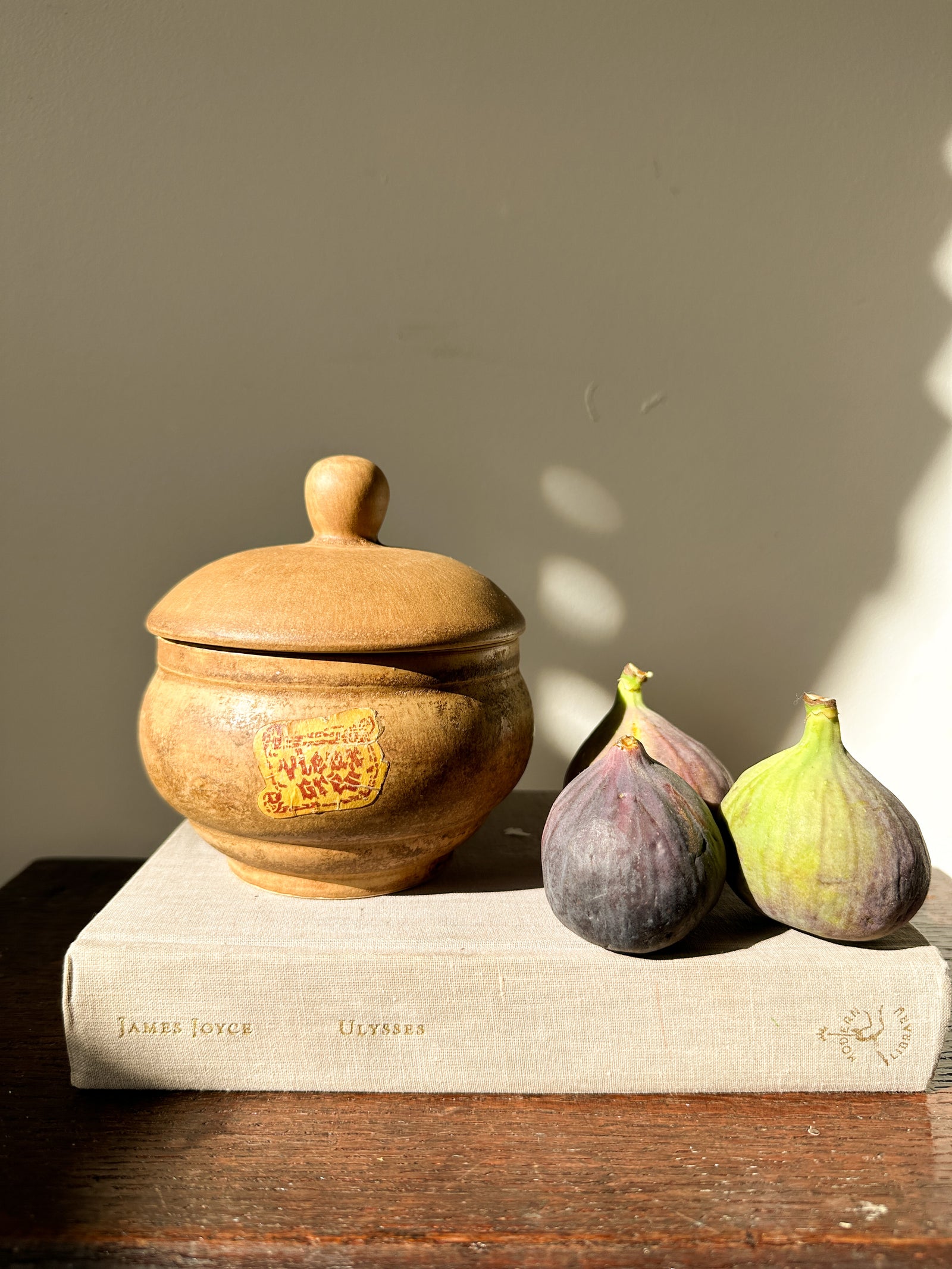 Vintage French stoneware confiture bowl Vieux Gres