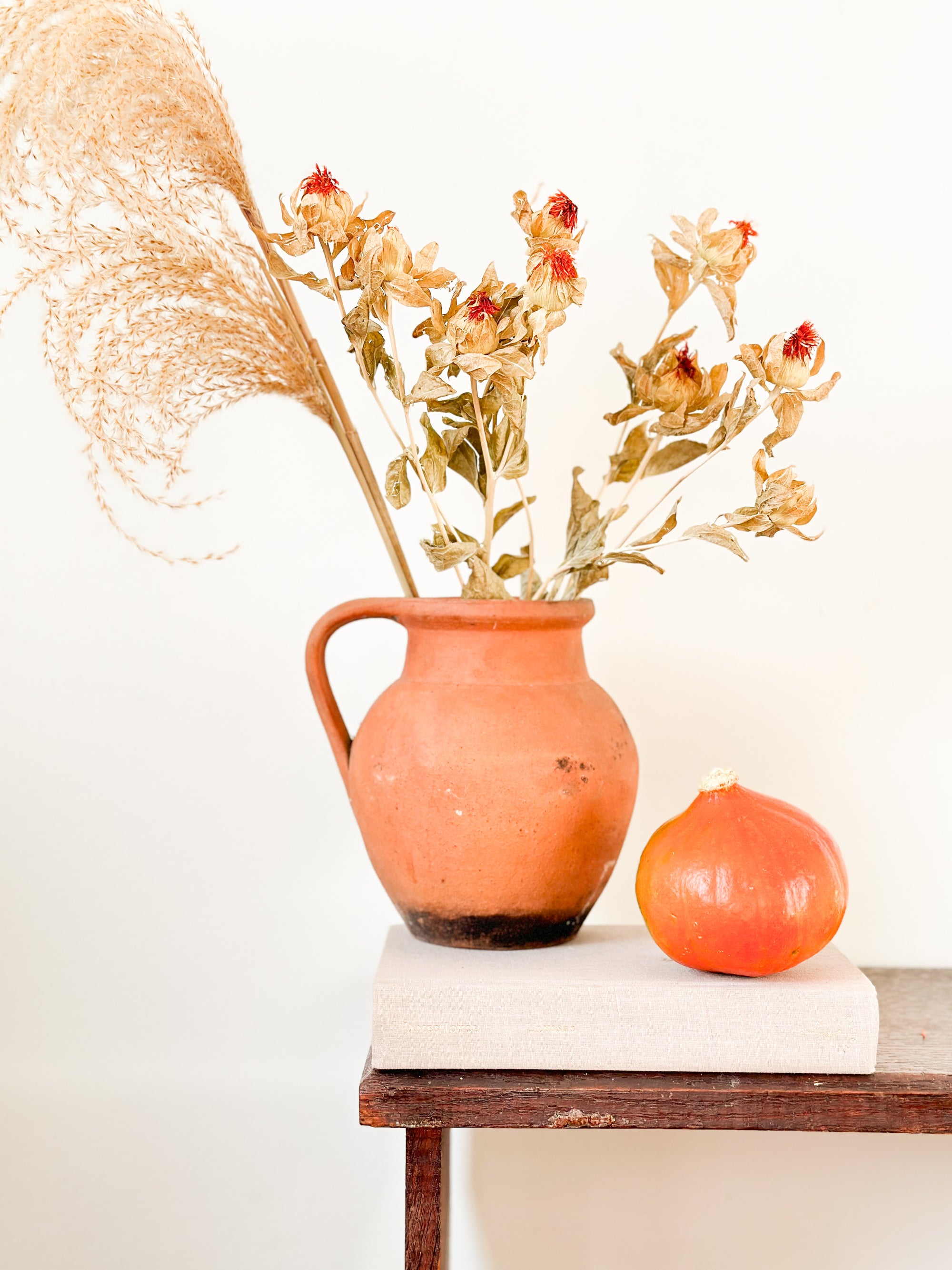 Rustic terracotta pitcher