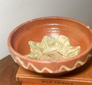 Festive patterned terracotta bowl