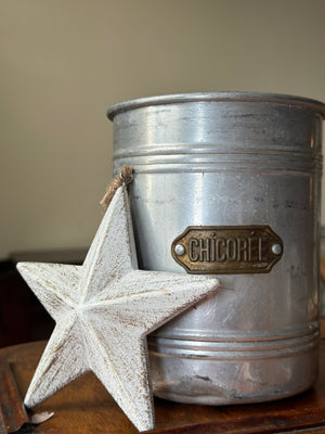 Vintage French metal food canister