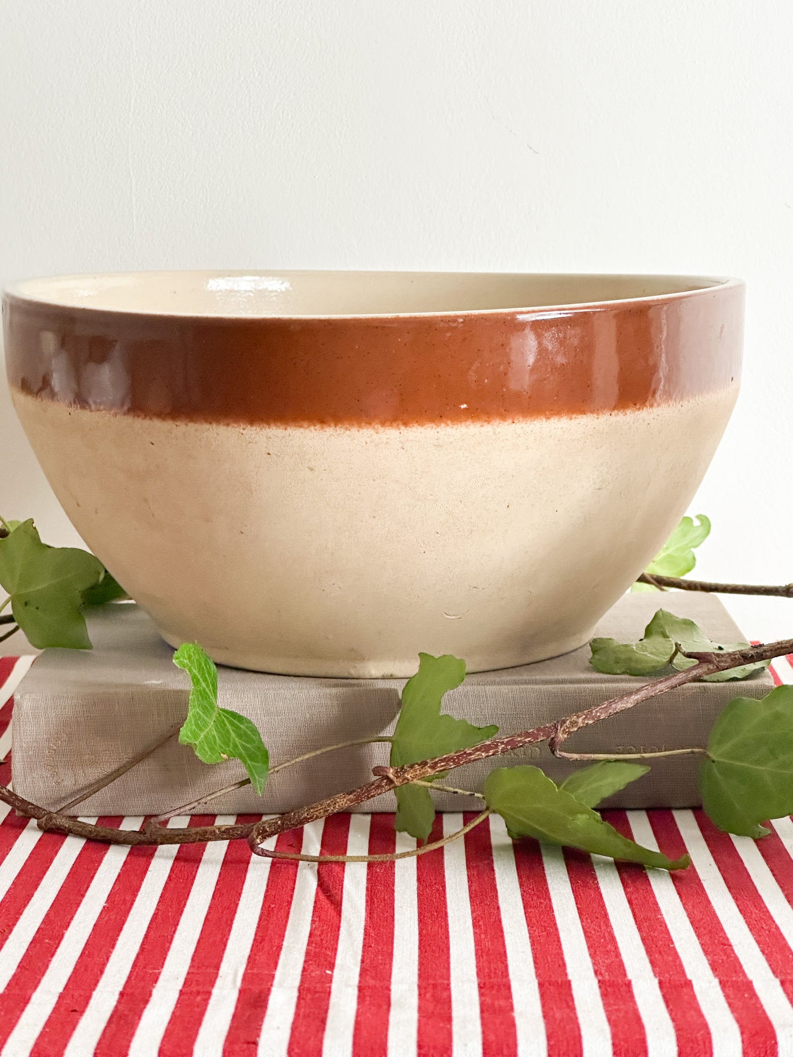 French Digoin Grespots Sandstone Bowl