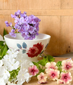 French floral cafe au lait bowl
