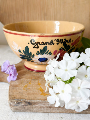 "Grandmere" vintage French cafe au lait bowl