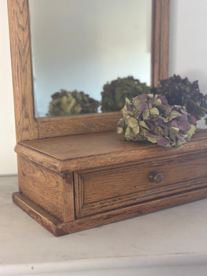Vintage wooden dressing table mirror