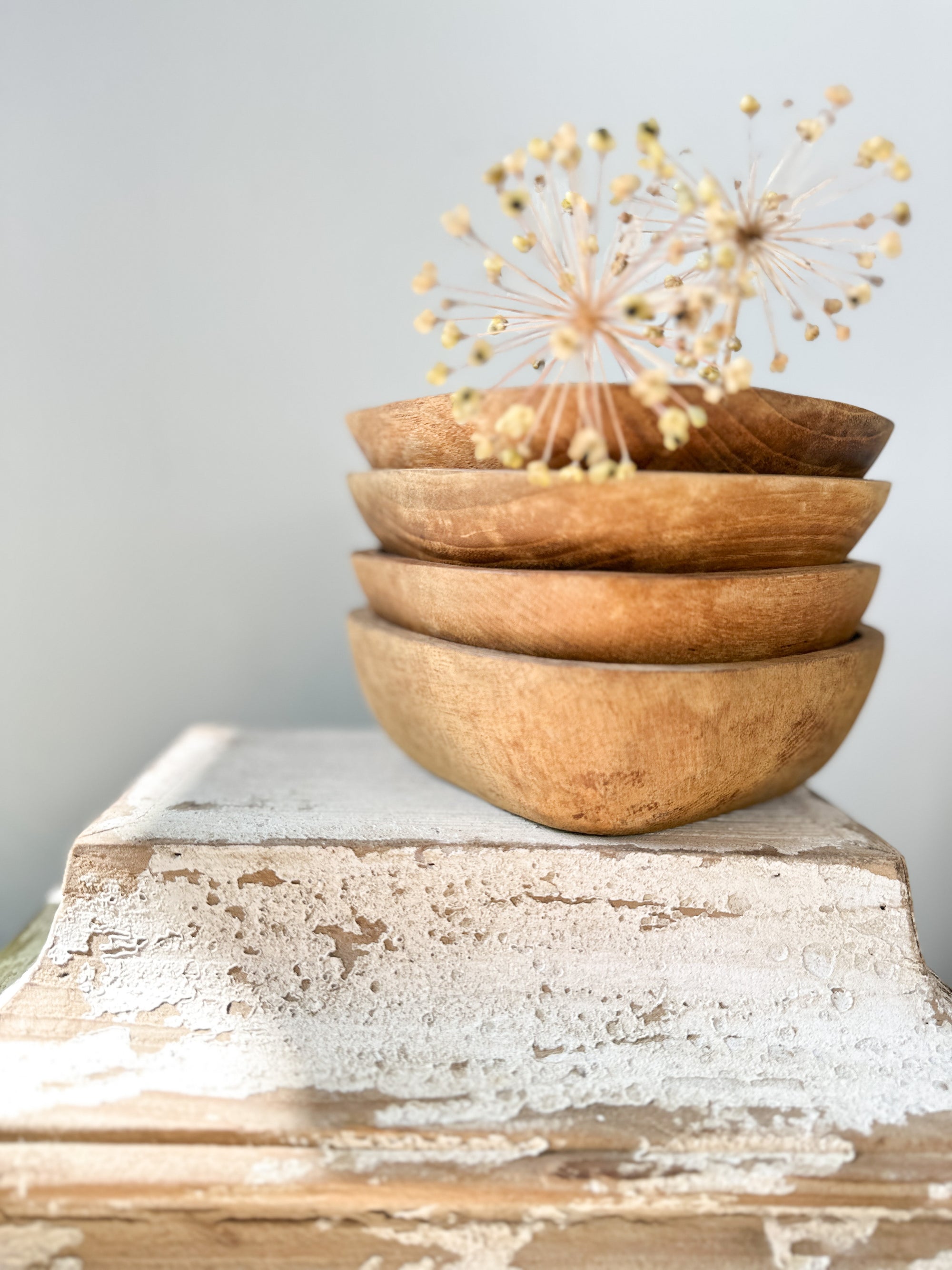 Rustic wooden bowl