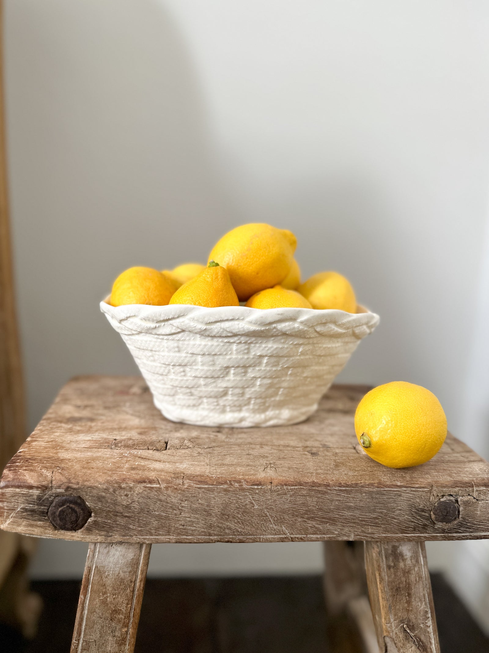 Spode Velamour cream basket weave bowl