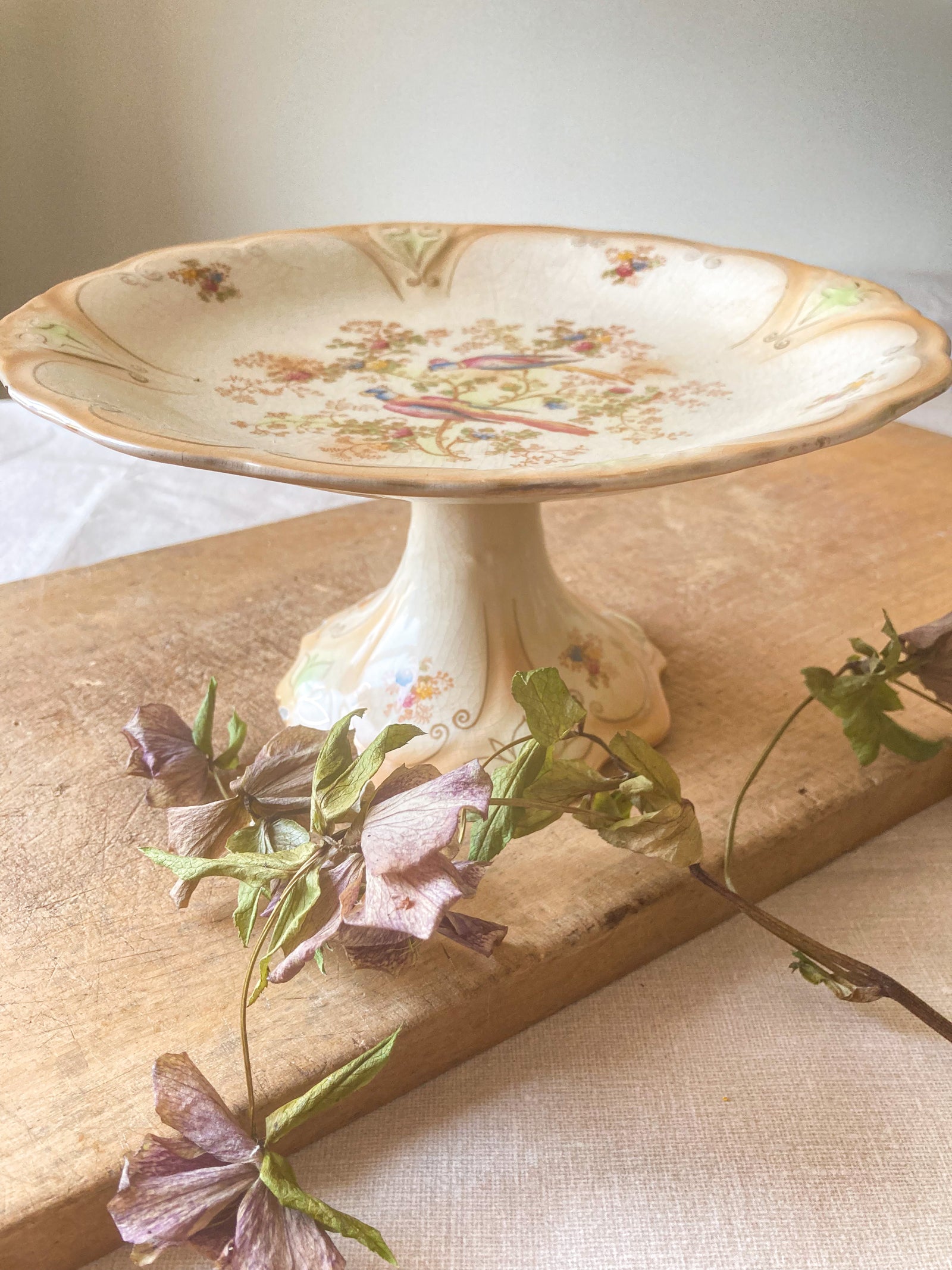 Patterned Crown Ducal Ware Footed Bowl