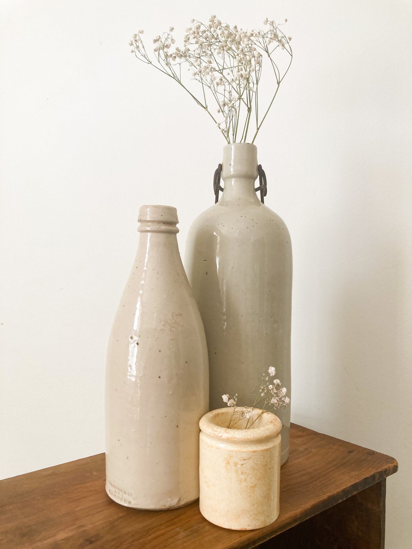 Antique French Stone Bottle