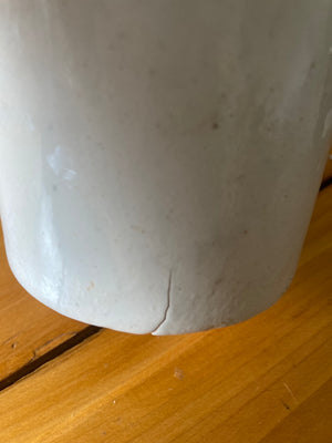 Vintage white stoneware marmalade pot