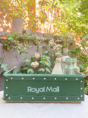 Vintage green Royal Mail sorting drawer