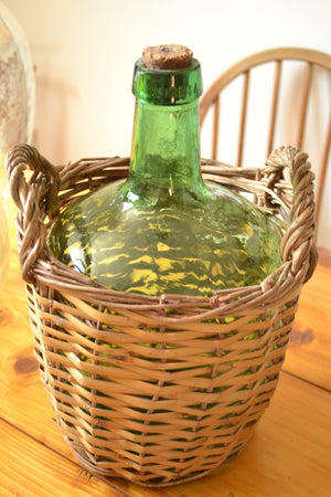 Viresa Green Glass Demi John With basket