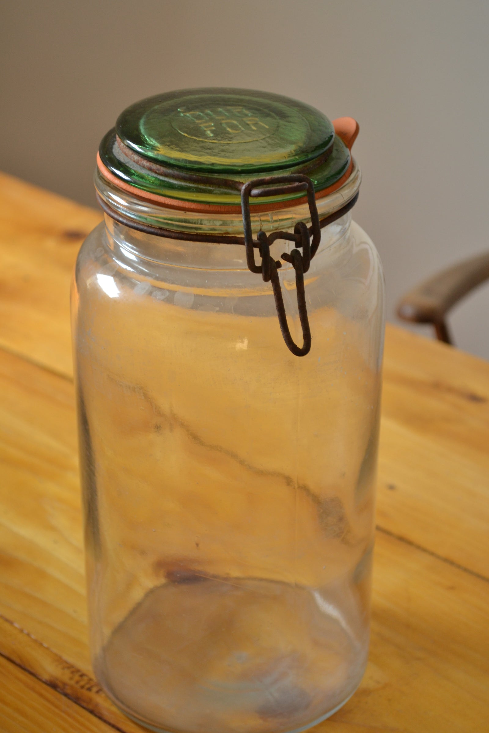 French Clear Glass Durfor Preserving Jar