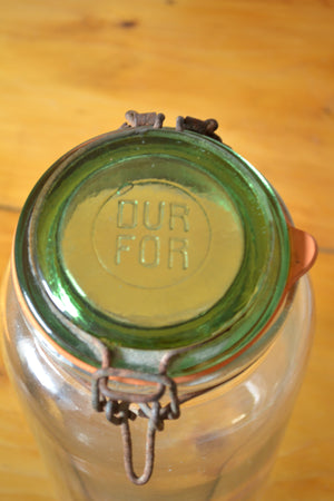 French Clear Glass Durfor Preserving Jar