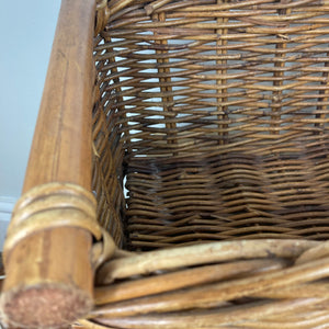 Rattan Linen Basket with Handles