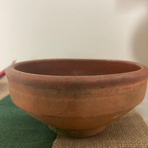 Bulgarian slipware terracotta folk bowl