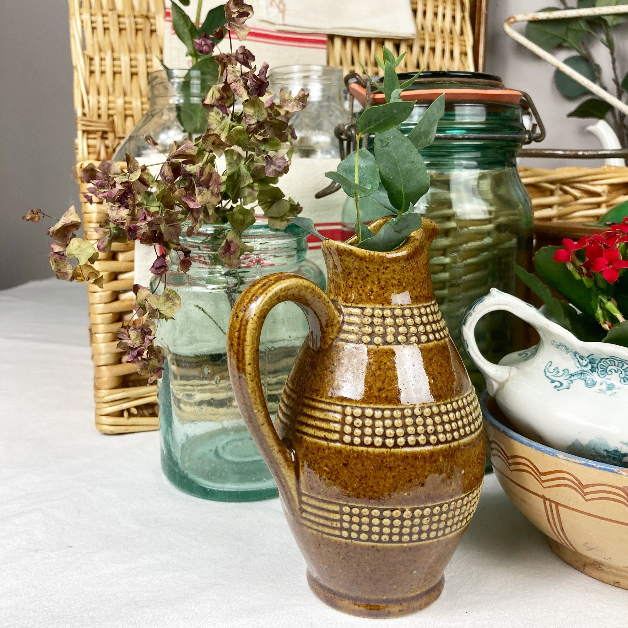 Mini beaded farmhouse jug