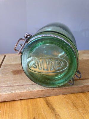 Solidex Green Glass Canning Jar 3/4 Litre